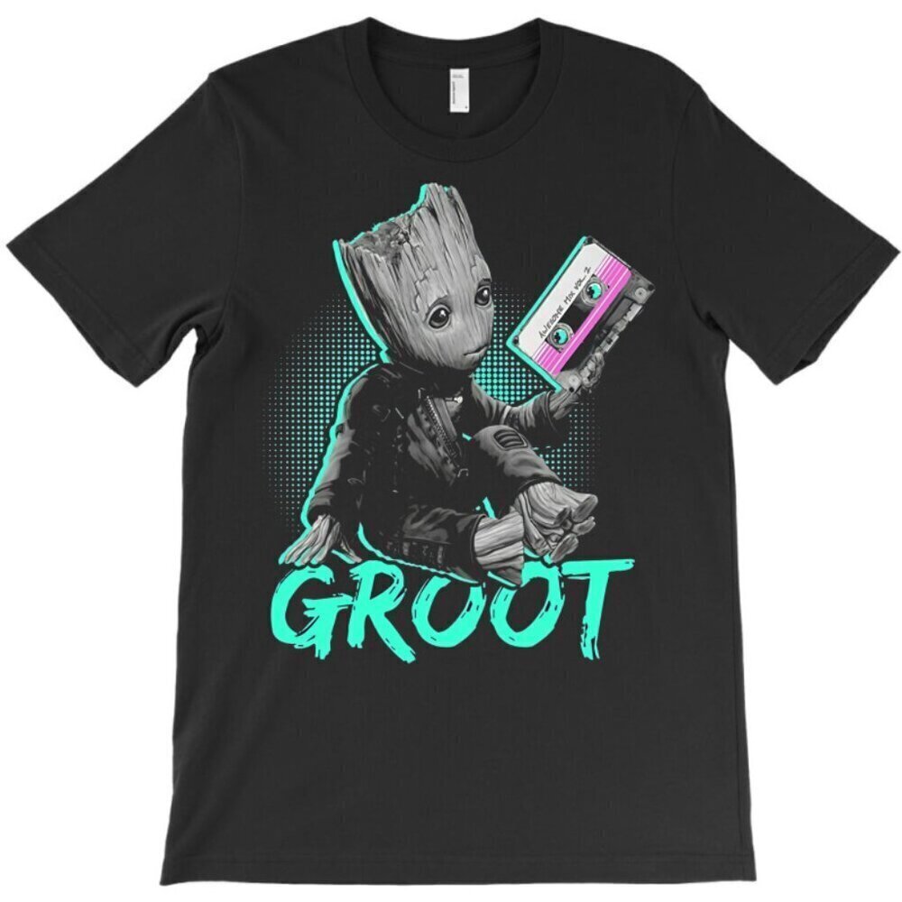 I Am Groot Baby Groot Guardians Galaxy Marvel Funny Cartoon Fan T-Shirt